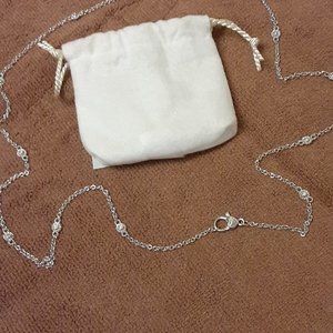 Sterling 36" Diamonique Station Chain Necklace